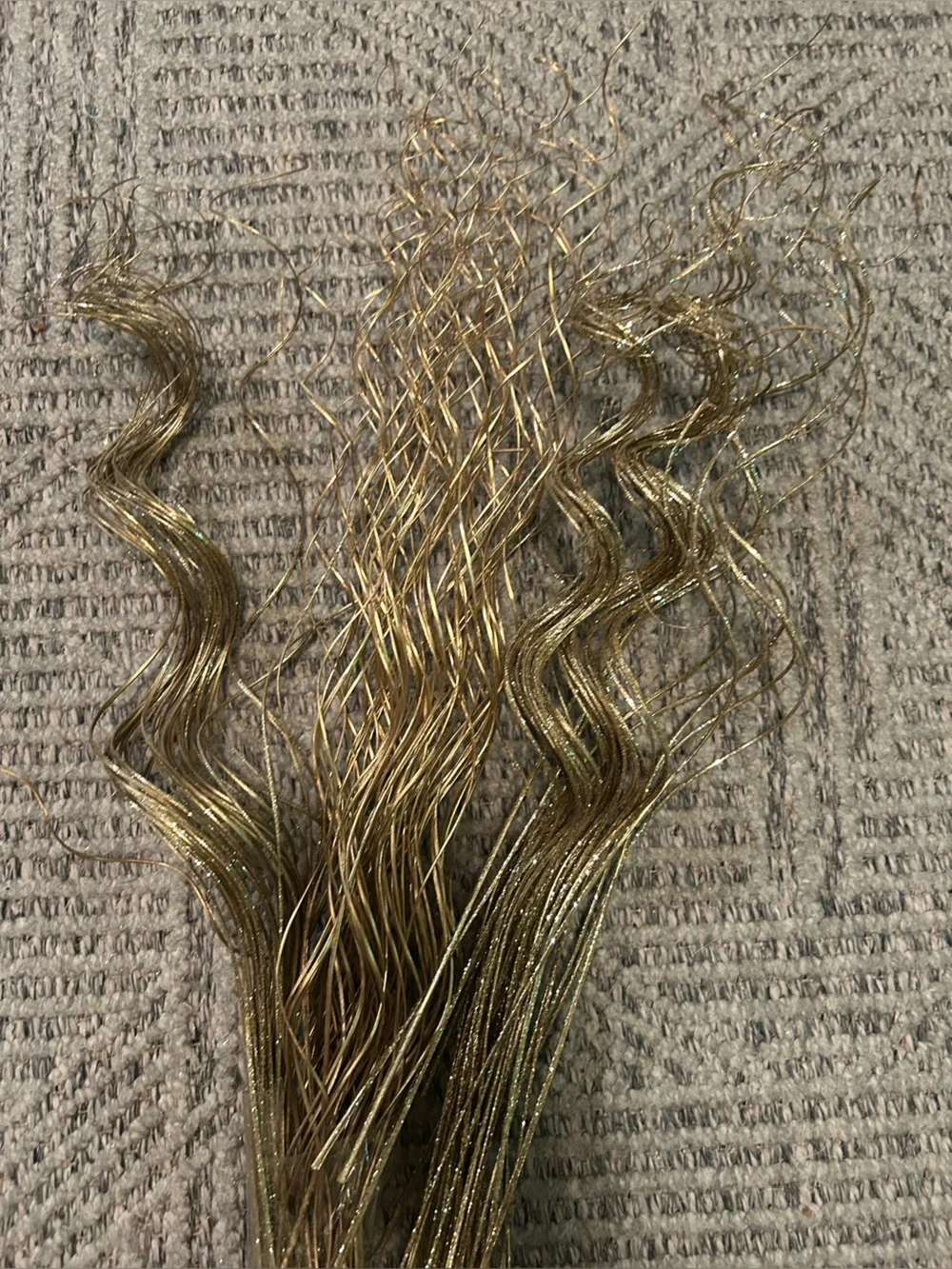 Gold Sparkly Spiraled Cottagecore Fairycore Boho Bohemian Hippie Faux Plants